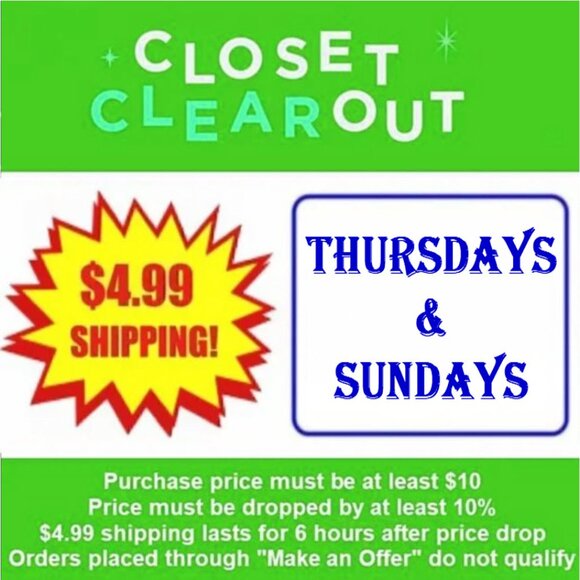 Poshmark offers $4.99 shipping! - Ask me how - Picture 1 of 4